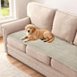 H.VERSAILTEX Plush Chenille Couch Cover for 3 Cushion Couch Anti Slip Washable Sofa Slipcovers Soft and Durable Furniture Protector for Dogs Cats Kids (27.5" x 71", Oatmeal)