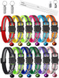 14 Pack Set Kitten Collars Breakaway with Bells,Reflective Safety Cat Collar,Ideal for Puppy, Girl Boy Cats,with Name Tag,Adjustable for Small Animal,Pet Supplies(12 Colors & 2 ID Tags)