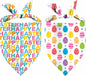 Easter Dog Bandana, 2 Pack Adjustable Holiday Party Pets Rabbit Easter Egg Bandana Triangle Bibs Dog Cat Scarf Set