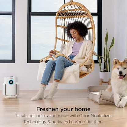 Shark Air Purifier for Home, NeverChange Compact Pro, for Bedroom, Nursery, Home Office, Dorm, HEPA-Exceeding Filter, Captures Pollutants, Pet Dander, Dust, Odor, Smoke, and More, HP072PL, Lilac