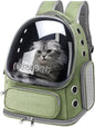 Cat Backpack Carrier, Breathable Cat Carrier Large Space Bubble Pet Backpack for Kitty Small Dog, Foldable Airline Approved Pet Travel Carrier for Travel Hiking (Green, 20 lbs)