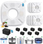 16 Pcs Cat Water Fountain Filters for Veken 95oz/2.8L, 67oz, 85oz, 135oz Dog Water Fountain Automatic Pet Fountain Dog Water Dispenser 8 Pcs Pet Fountain Filter Replacement & 8 Pcs Pre-Filter Sponges