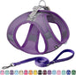 AIITLE Easy Walk Dog Harness and Leash Set - Pet Supply No Pull, Step in Adjustable Pet Harnesses with Padded Vest for Summer, No Choke Over, Easy to Put on Medium Dogs Pure Purple L