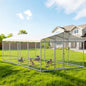 20'x10' Large Outdoor Dog Kennel Outside– Heavy-Duty Dog Enclosure with Wire Mesh Fence, Lock & Waterproof Cover for Large Dogs (240x120IN)