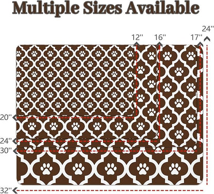 Dog Food Mat 17X30 Inch Pet Feeding Absorbent Mats for Floor Cat Water Bowl Placemats Non-Slip Washable Dog Mat for Food and Water