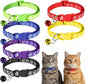6 Pcs Collar for Cats, Breakaway Cat Collars Reflective Safety Kitten Collar with Bells for Cats Small Dogs, Mixed Colors