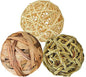 SunGrow Assorted Rabbit Chew Balls, Teething Activity Toy for Pocket Pets, Improves Dental Health, Environment Friendly, Stress Reliever (Assorted, 3 Pcs)