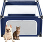 EHEYCIGA 42x42x26 Inches Puppy Playpen Without Top Cover for Dogs & Cats Indoor or Outdoor - Dog Playpen with Door, Dog Fence for Small Animal with Heavy-Duty Oxford & Steel Frame, Navy