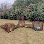 Portable Outdoor Cat Enclosure with Tunnels 6-in-1 Upgraded Reinforcement Pet Playpen Tent House Cage DIY in Multiple Ways for Inside/Outside Rabbits Ferrets Puppy and Small Animals