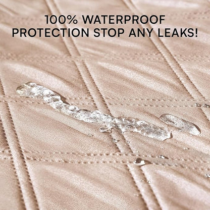 Luciphia 100% Waterproof Couch Cover Blanket for Dogs Anti-Slip Pet Couch Protector Sofa Mat Puppy Cat with Non-Slip Bottom, Beige, 30x70 Inch