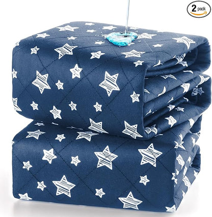 Waterproof Bed Pads Washable, Absorbent Chuck Pads for Incontinence, Washable Pee Pads for Dogs, Waterproof Mattress Protector for Seniors, Bedwetting Kids, Hospitals, Pets, 34"x52" 2 Pack