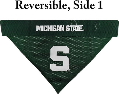 Pets First Collegiate Pet Accessories, Reversible Bandana, Michigan State Spartans, Small/Medium