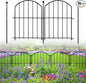Decorative Garden Fence 17in x18ft, 18 Pack Rustproof Metal No Dig Fence Animal Barrier for Dog, Arched Flower Bed Edging Ornamental Wire Border Panel Fencing for Yard Patio Outdoor Decor