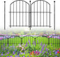 Decorative Garden Fence 17in(H)x13in(W), 26 Pack Rustproof Metal No Dig Fence Animal Barrier for Dog, Arched Flower Bed Edging Ornamental Wire Border Panel Fencing for Yard Patio Outdoor Decor