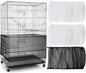 3 Pieces Large Adjustable Bird Cage Cover Seed Feather Catcher Birdcage Nylon Mesh Net Cover Soft Skirt Guard for Parakeet Macaw African Round Square Cage (118 x 15 Inch in Circumference and Width)