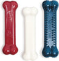 Nylabone Original Bone Power Chew Toy Value Pack for Dogs, Durable Dog Toys for Aggressive Chewers, Long Lasting Chicken, Bacon, and Peanut Butter Flavor, Small Dogs - Up to 25 Ibs, 3 Pack