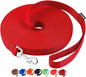AMAGOOD Dog/Puppy Obedience Recall Training Agility Lead-15 ft 20 ft 30 ft 50 ft Long Leash-for Dog Training,Tie Out,Play,Safety,Camping (30Feet x 1Inch,Red)