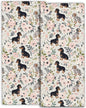 Cute Dachshund Hand Towels - 2 Pack,14.5" X 28",Soft Microfiber Polyester Towel Set with Weiner Dog-Lover & Floral Pattern,for Rustic Bathroom Kitchen Spa Hotel Decor Gifts Women Girl