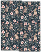 Cute Bunny Hand Towels - 2 Pack, 14.5" X 28",Soft Microfiber Polyester Dark Towel Set with Adorable Rabbit and Floral Pattern,for Whimsical Bathroom Kitchen Spa Hotel Decor Gifts