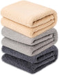 3 Blankets, Dog Cat Pet Blanket, Soft Warm Fleece, for Puppy, Small Dogs or Kitten, Cats, Plush Fuzzy Blanket for Bed, Sofa, Travel (32" x 24", 3/Pack, Beige+Light Gray+Dark Gray)
