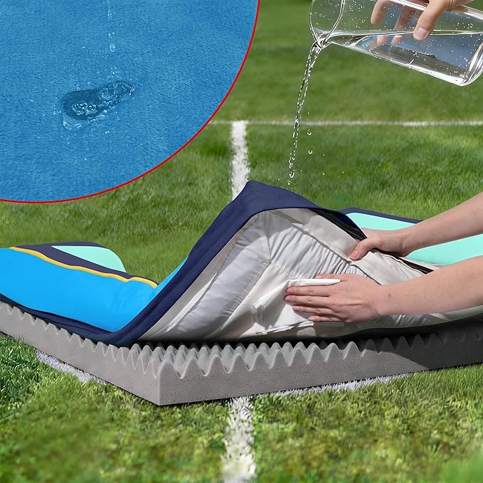 Comfort Expression Orthopedic Dog Bed for Large Dogs 36x27 Inch, Waterproof Egg Crate Foam Large Pet Bed with Removable Bolsters, Dog Couch with Washable Cover & Non-Slip Bottom, New Jersey