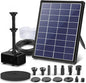 Biling 5.5W Solar Fountain Pump for Bird Bath, DIY Solar Water Pump with Double-Layer Nozzles & Dry-Run Protection 5 FT Tubing for Birdbath, Garden Ponds, Water Features