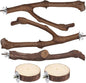 Mogoko 5PCS Bird Perch Natural Wood Grape Stick Stand, 3 Grape Stick Paw Grinding Fork Parakeet Chewing Stick 2 Parrot Stand Branch, Chewing Exercise Branches Bird Cage Accessories