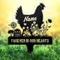 Personalized Metal Chicken Memorial Stake – Custom Farm Pet Grave Marker Tombstone, Outdoor Garden Decor, Chicken Remembrance Plaque, Graveside or Yard Sympathy Sign, Pet Loss Gifts