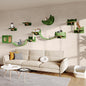13-in-1 Cat Wall Shelves, Wall Mounted Cats Furniture Set with Plush Fabric, Cat Climbing Wall Systems, Cats Shelf with Moon Hammock, Condo, House, Step, Bridge Ladder, Scratching Post, Green