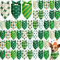 Weewooday 50 Pcs St Patricks Day Bandanas Bulk for Dogs Adjustable Irish Shamrocks Clover Green Plaid Triangle Soft Bibs Puppy Bandana for Small Medium Large Cat Pet Costume(19.7 x 13.8 x 13.8 Inch)