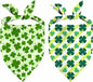 St. Patrick's Day Dog Bandana, 2 Pack Adjustable Holiday Party Pets Saint Patrick Day Bandana Triangle Bibs Lucky Dog Cat Scarf Set