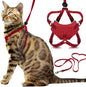 Houdini™ Escape Proof Cat Harness and Leash Set by OutdoorBengal – Red, Large Cat Harness for Walking Big Cats