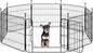 Yaheetech Expandable Dog Playpen, 8 Panel 20 inch Puppy Playpen with Door Indoor/Outdoor Pet Fence for Small Medium Dogs