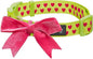 Blueberry Pet Adjustable Flocking Dog Collar with Detachable Velvety Bowtie - Heart in Gothic Grape