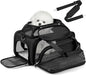 17x11x9.5 Alaska Hawaiian Southwest Airline Approved top and 1 Side Expandable pet Carrier for Extra-Small Dog/Small cat up to 5 lbs