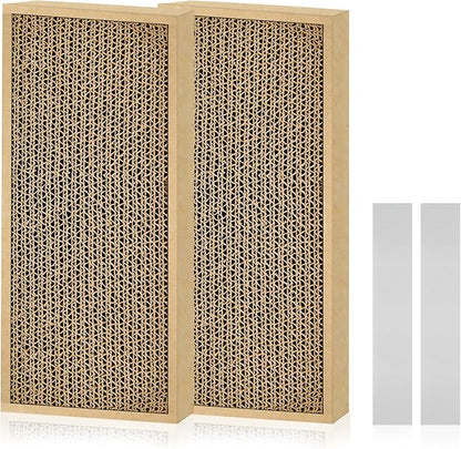HappyFreeSX Splicing Cat Scratch Pad: Cat Scratchers for Indoor Cats and Kitten, 2 Pack Cat Scratching Pad, Cat Scratcher Cardboard, Cat Scratching Pad, Premium Scratch from Cats, Double-Sided Design