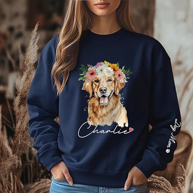 CHIARA CONTI11 Custom Dog Hoodie, Custom Pet Gifts, Custom Dog Shirt, Custom Dog Sweatshirt, Valentine's Day Gift