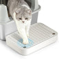 Litter Box Step, Litter Box Ramp/Catcher, Anti-Tracking & Easy to Clean, Ideal for Small & Elderly Cats (White)
