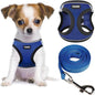 YIMEIS Dog Harness and Leash Set, No Pull Soft Mesh Pet Harness, Reflective Adjustable Puppy Vest for Small Medium Large Dogs, Cats (Royal Blue & Black, Medium (Pack of 1)