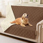 hyha Waterproof Dog Bed Blanket, Soft Pet Blankets, Waterproof Couch Cover for Dogs, Reversible Sofa Covers Washable for Furniture (68x82 Inch, Brown/Beige)