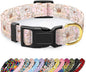 Reflective Dog Collar for Extra Small Dogs, Cute Flower Theme Adjustable Heavy-Duty Nylon Puppy Collar for Boy and Girl Female, Soft Pet Accessories with Quick Release Buckle, Neck 8-12", Pink