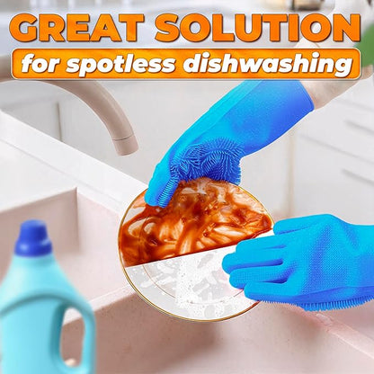 Cat & Dog Washing Gloves for Bathing – 2-in-1 Design Dog Scrubbing Gloves for Grooming, Massaging, and Paw Cleaning