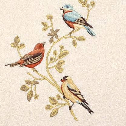 Avanti Linens- Bath Towel, Soft & Absorbent Cotton Towel (Premier Songbirds Collection), Ivory
