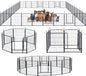 Dog Playpen,Portable Outdoor Dog Fence, Dog Playpen for Large/Medium/Small Dogs, Dog Fences for The Yard,with Doors Foldable Metal (32 inch, 32 Panels)