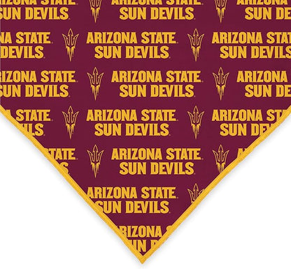 Arizona State Sun Devils Officially Licensed Bandana for Dogs and Cats | Fits Pets Great Gift Idea | Easy-to-Tie (Small, 13")