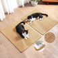 Cat Scratcher Mat,Sisal Cat Scratch Pad with Hook&Loop Tape,Wall Floor Kitten Scratching Pads Rug for Indoor,Furniture Protector for Couch&Carpets&Sofas,Kitty Bithday Gifts,Large,Brown,2 Pack
