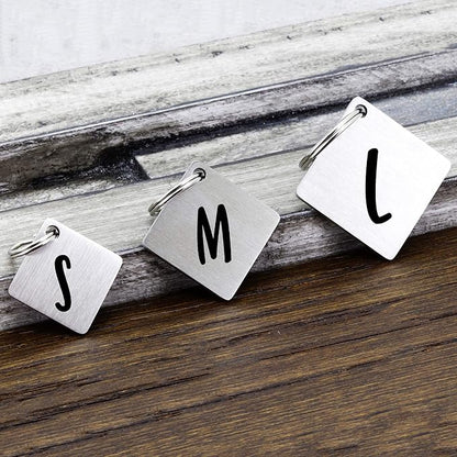 Ultra Joys Dog ID Tag, Custom Dog Tag Personalized Cat Tag, Pet ID Tag, Brushed Stainless Steel Diamond Dog Tag Silver Medium