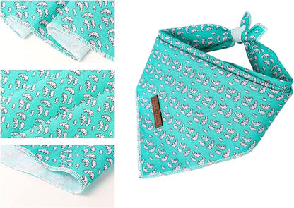 lionet paws Summer Dog Bandana Manatee for Small Medium Large Dogs, Cat Dog Kerchief Triangle Bibs Scarf for Male Female