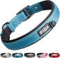 Fida Heavy Duty Dog Collar, Ultra Comfortable Soft Neoprene Padded, Adjustable Reflective Nylon Pet Collar with Durable Metal Belt Buckle for Medium Breeds (M, Blue)