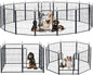Dog Playpen Portable Outdoor Dog Fence, Dog Playpen for Large/Medium/Small Dogs, Dog Fences for The Yard with Doors Foldable Metal